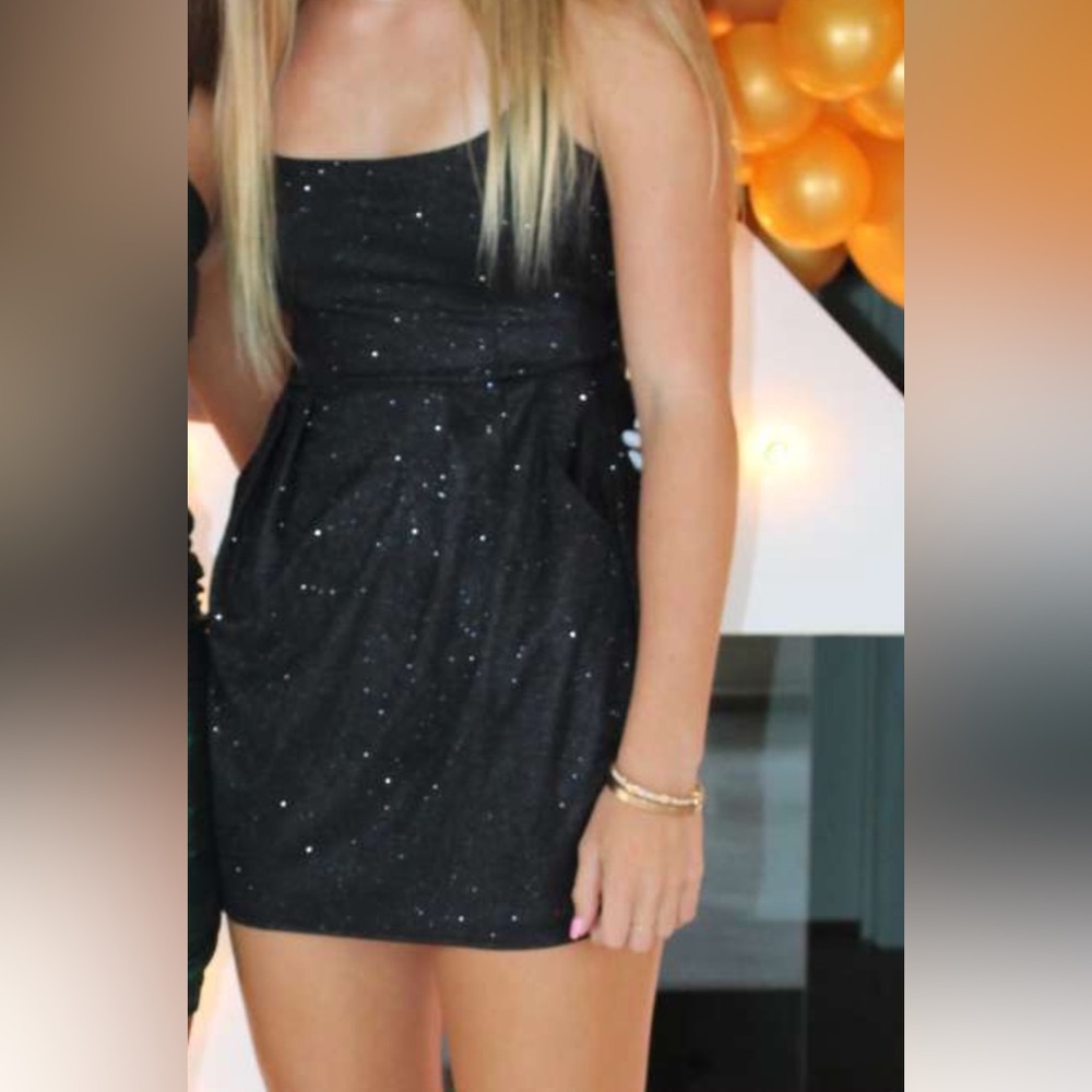Black Sparkle Women's Party Dress - Elegant Evening Dress
